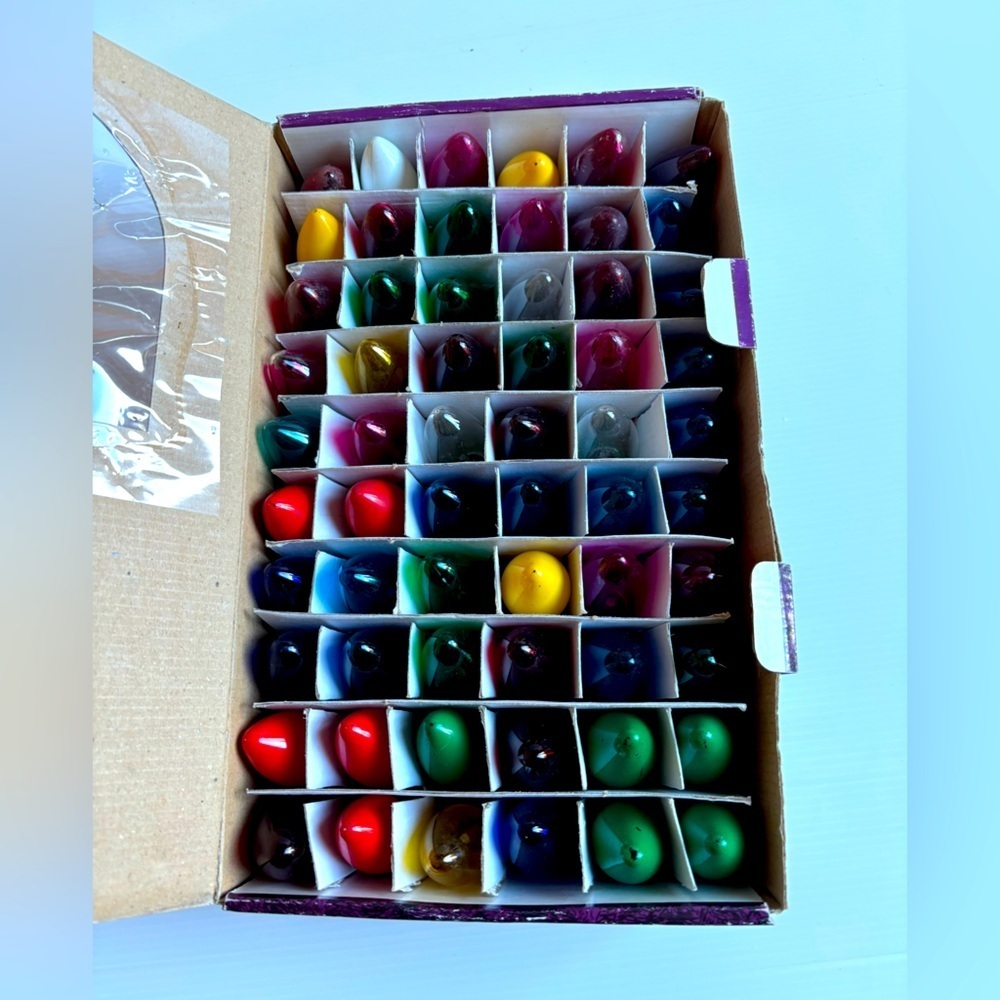 Vintage Multicolor Christmas Bulbs 1988